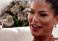 I do notice my big tits trans roommate Domino Presleys bulge