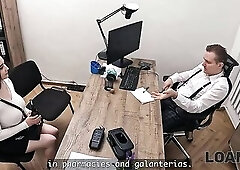 LOAN4K. A Youthful Student cutie Enticed a Loan officer with her Large Natural Bazookas