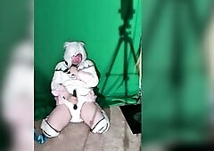 PVC Paimon Cosplay ABDL, Diaper and Dildo Wand
