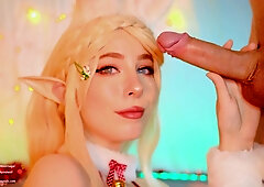 Cosplay temptress ignites sexually attractive passion with sultry charm