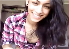 Ladyboy Jerks herself and Tastes her Man Gravy