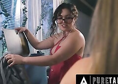 PURE TABOO Cunning Cory Follow Blocks Stepson At Door Whilst Spouse Screws His Silly GF Leana Lovings