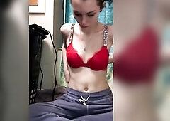 Hawt milking teen drinks her breast milk