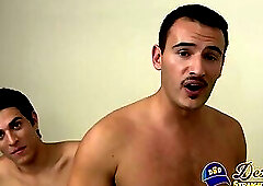 Bearded stud Santiago got his tight ass drilled for the first time by handsome Vincent