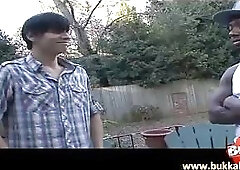 Horny Gay Guys In Interracial Gangbang