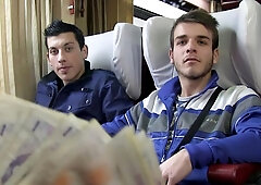 Exceedingly hot public fucking session on the train