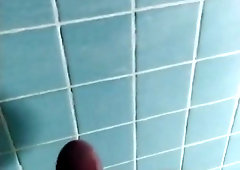 In the Douche Pawing my self and Cuming in my Mitt ;-)