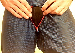 RETRO FET MOVIE: Spidey Zippering Costume Taunt Fetish