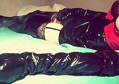 Discovered myself in my latex boots and underware, and had the urge to jerk off one out whilst smokin'. Feels astonishing clothed like this whils