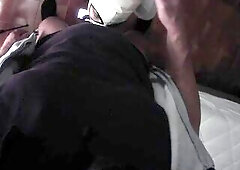 POV movie scene of a nice-looking mother i'd like to fuck who takes cash to give a oral-sex and drink cum As ordinary on her knee