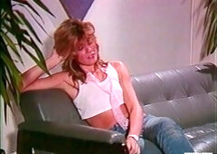 Platinum-blonde, classic 80s porn, oral pleasure