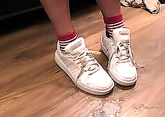 cum on feet and shoes cumpilation cumshot compilation YummyCouple