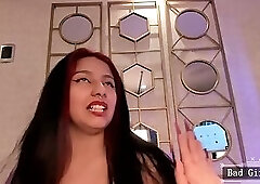 Natural huge tits babe BBC dildo blowjob and deepthroat