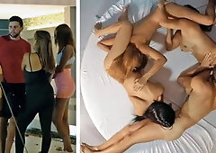 Three Sexy Venezuelans get Picked Upand have an Incredible Foursome at Home