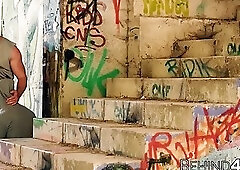 Young hunk Dom Ully raw bangs homo in abandoned building