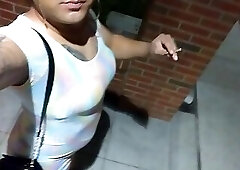 Bianca smoking at park