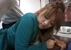 Japanese girl farting during a massage