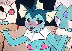 Vaporeon femboy uber-cute [by Akibun]