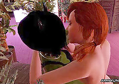 Fantasy Futanari sapphic couple In 3 dimensional Virtual Dating Simulator!