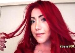 Solo fun in sexy stockings and lingerie