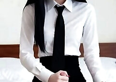 Chinese femboy is making fun for money