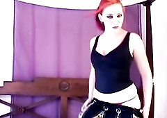 Soft photo series and movie video of Sabrina Enjoyable on the couch. That babe looks greedy, like a witch, so change one letter and u know this babe&#