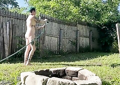 Watering My Garden Whilst Stripped