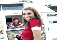 Alyssa Swallowed Huge Dick & Ravaged by Ice Cream guy