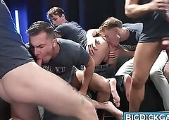 Pledge Lucky Banks Gets Gangbanged by Hung Bros in Steamy Bareback Orgy