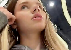 Hot Blonde Shower Tease