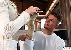 MILFY Boss' Wife Brandi Love Gets Spit-Roasted By Young New Hires At Company Retreat