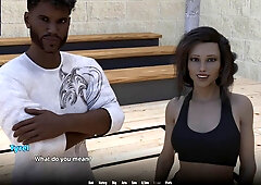 Public harem fantasy with big boobs and cute butts in 3D animation