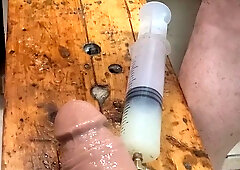Cram my backside with lubricant and machine poke it out