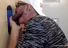 guzzling hefty ebony Meat At The Gloryhole