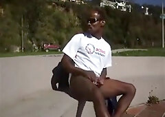 big cock jerking off in public 3