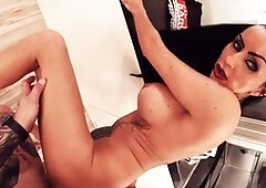 Inexperienced German goth girl explores her sexuality in hardcore action