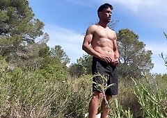 Gay muscle, latino hunk, gay forest