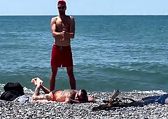 Great Fucking After Swimming. Kit Belove Quickly Cums In Falcon Al Ass Right On The Beach