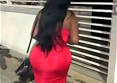 Brunette hair with a large booty screws her stepson