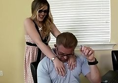Kendra Lynn takes tax guy's big dick balls deep so she doesn't get audited