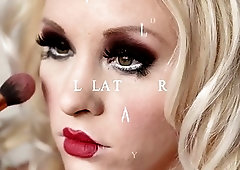 Blonde doll gets fucked hard by two dominant hung studs