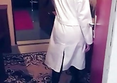 Mistress trains a slave and helps it become a sissy