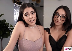 Exciting Hispanic teenage and tempting babe got humped