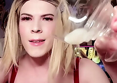 Cock Milking Machine Makes Me Squirt Huge Load Of Cum - Jessica Bloom Cumswallow