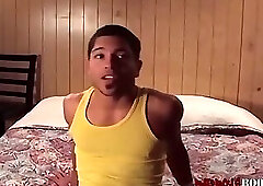 BadBoysBootCamp: Black Enrique Strokes His Hard Cock Solo In The Bedroom