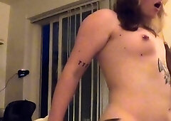 Very Hot Amateur French Teen couple tit fuck on Webcam