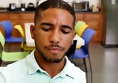 Hot hunks interracial threesome at work