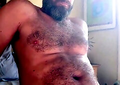 Gay bear, fur covered, kissing