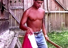 Gay dudes sucking and pounding at rural lodge