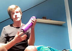 Man and good-sized fake penises